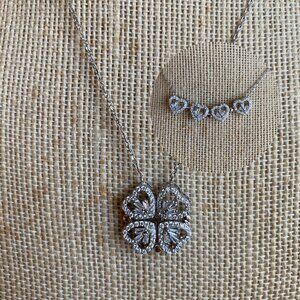Sterling Silver Four-Leaf Clover Magnetic Necklace